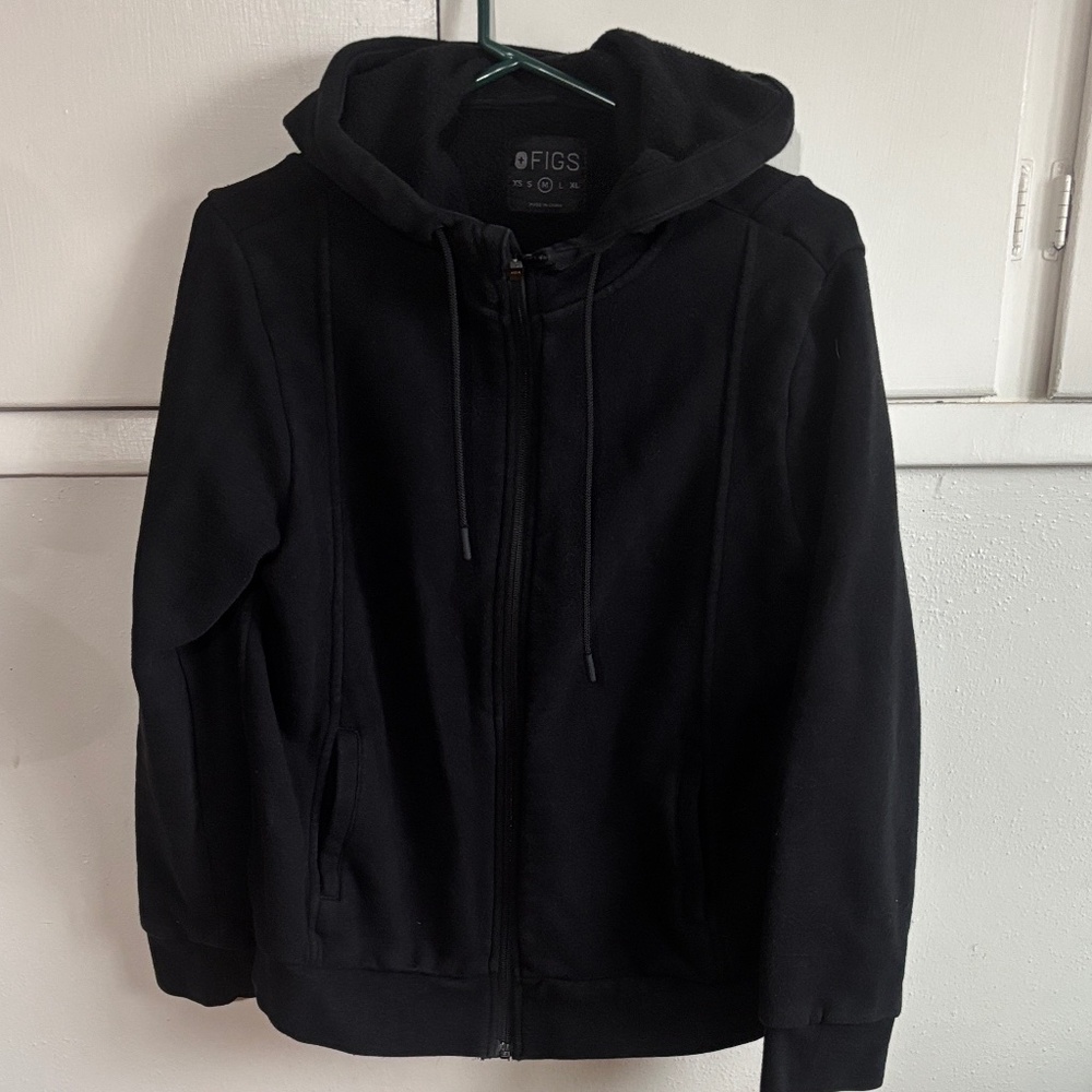 FIGS Women’s M Black Zip Up Hoodie